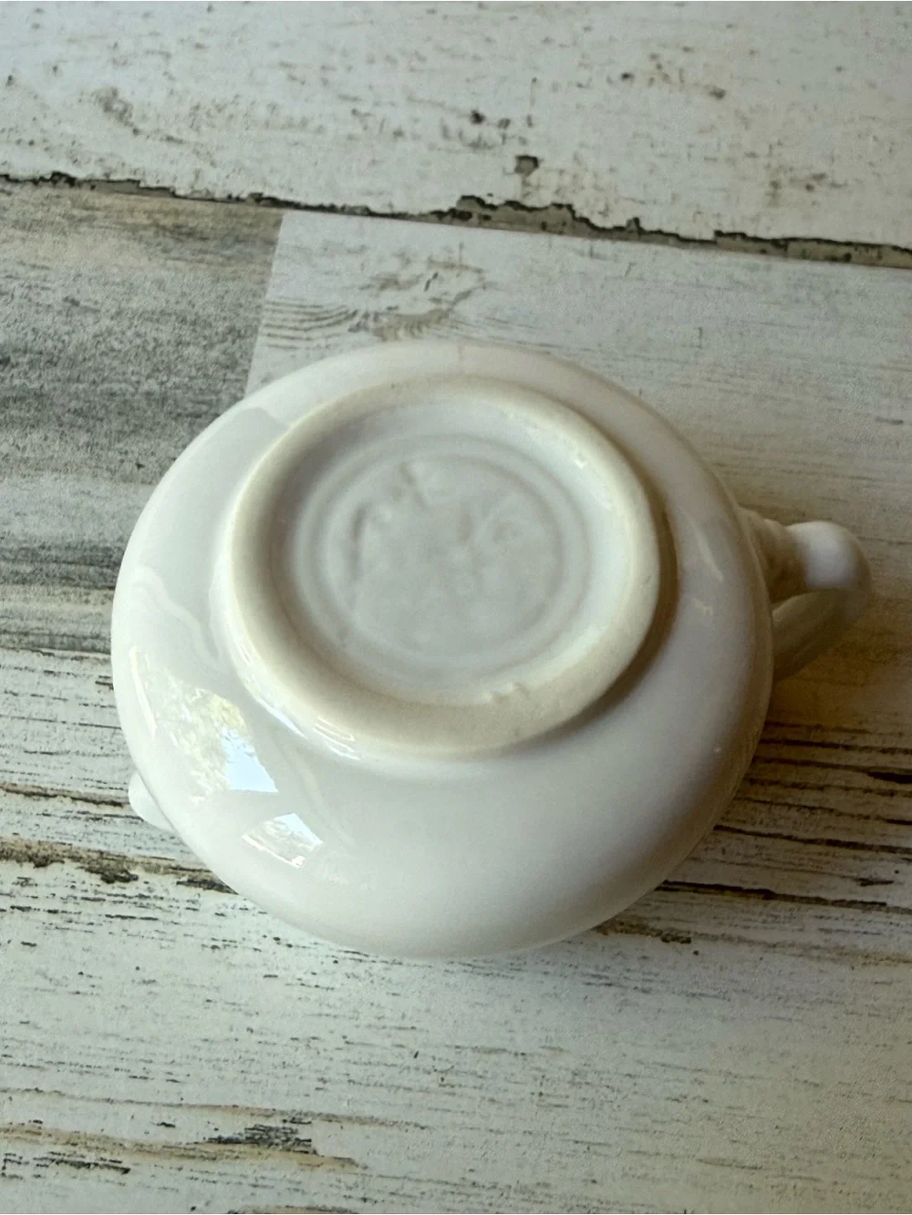 Fiesta White Ceramic Individual Creamer (Retired) Fiestaware Replacement